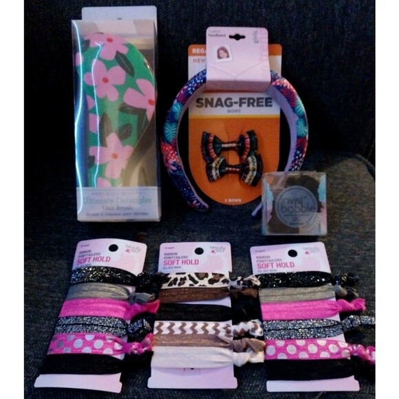 Multi-Brand Other - Multi-Pack Kids Hair Accessories Lot - Headbands, Hair Ties, Invisibobble - New